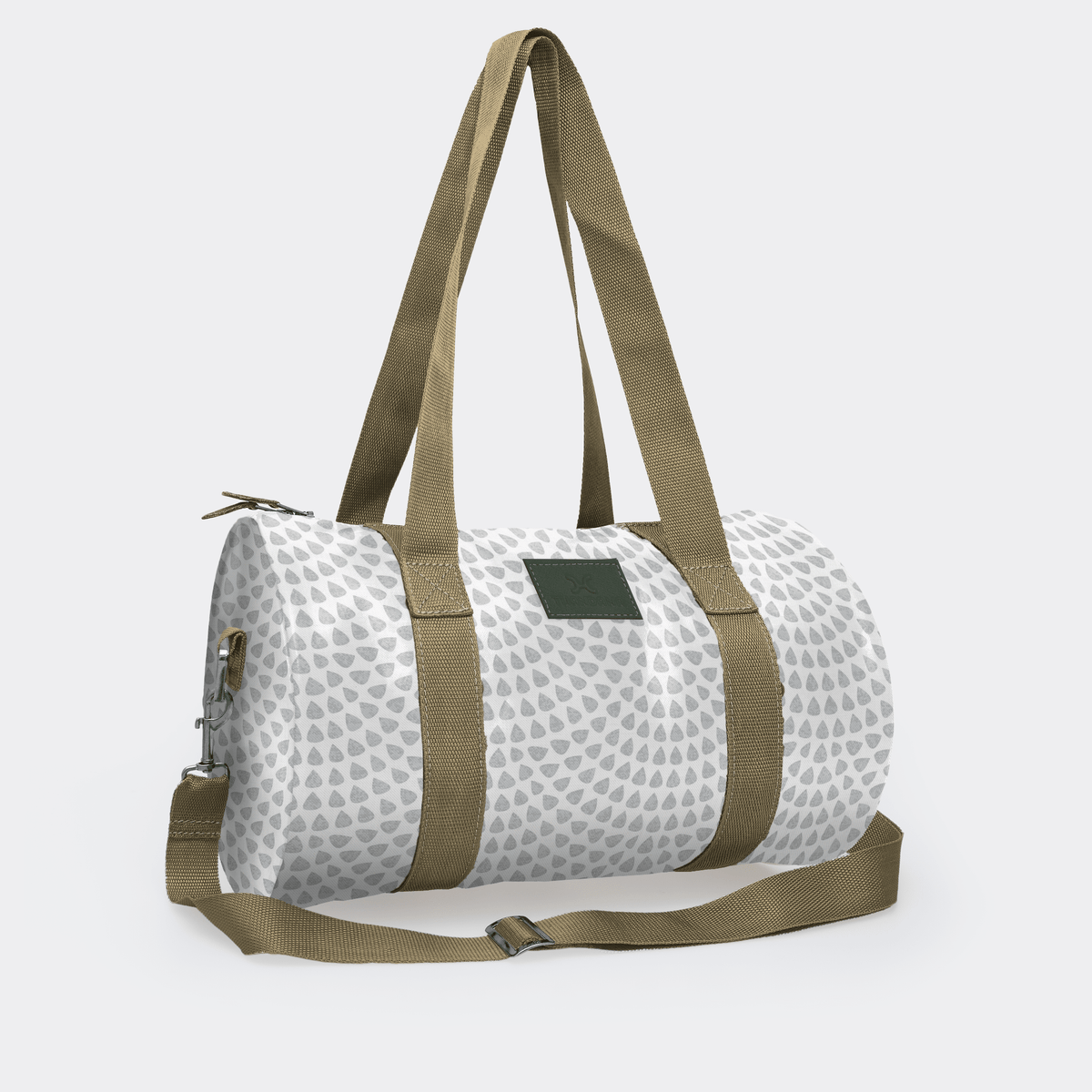 Thandana Laminated Fabric Sports & Gym Bag - Olive Trim - KaryKase