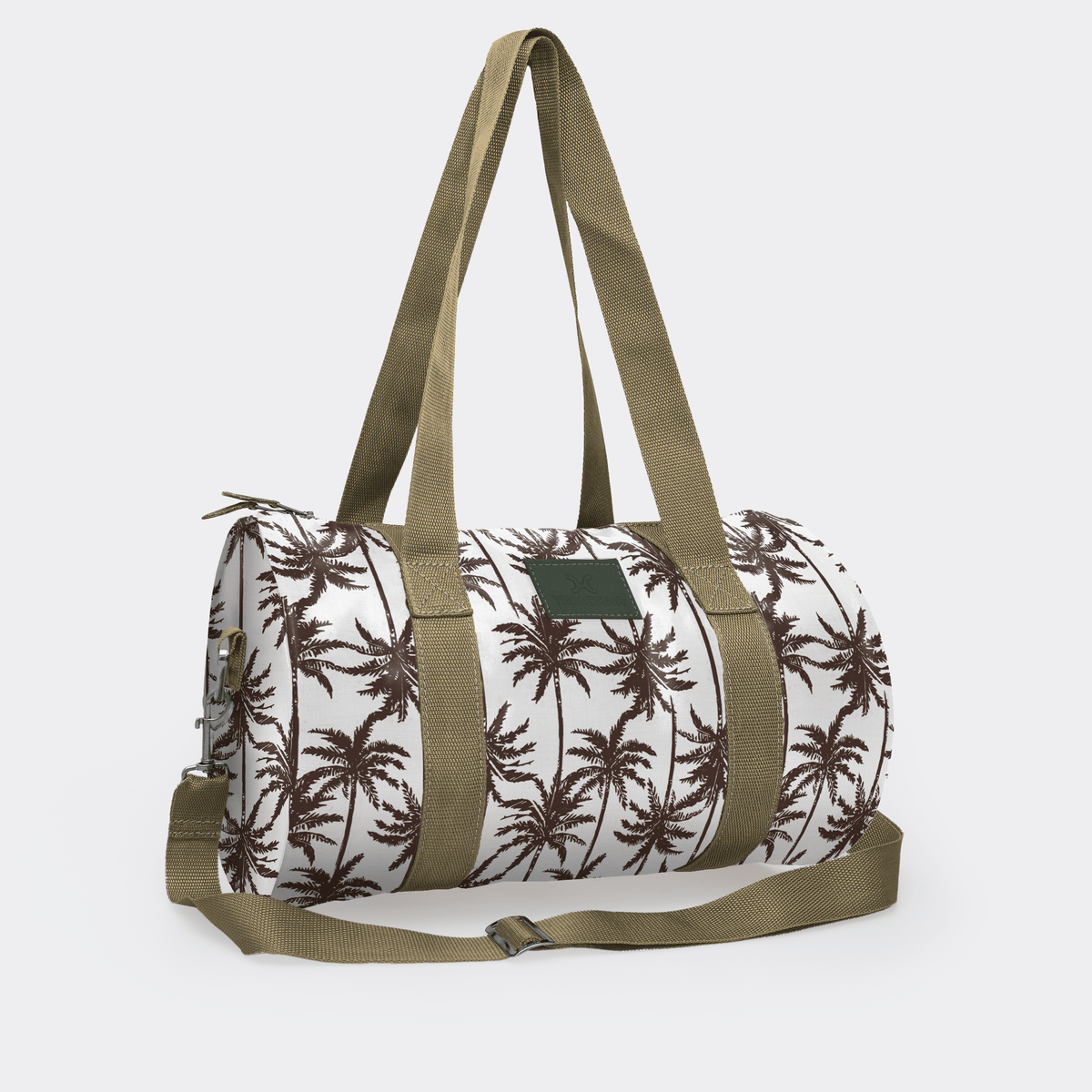 Thandana Laminated Fabric Sports & Gym Bag - Olive Trim - KaryKase