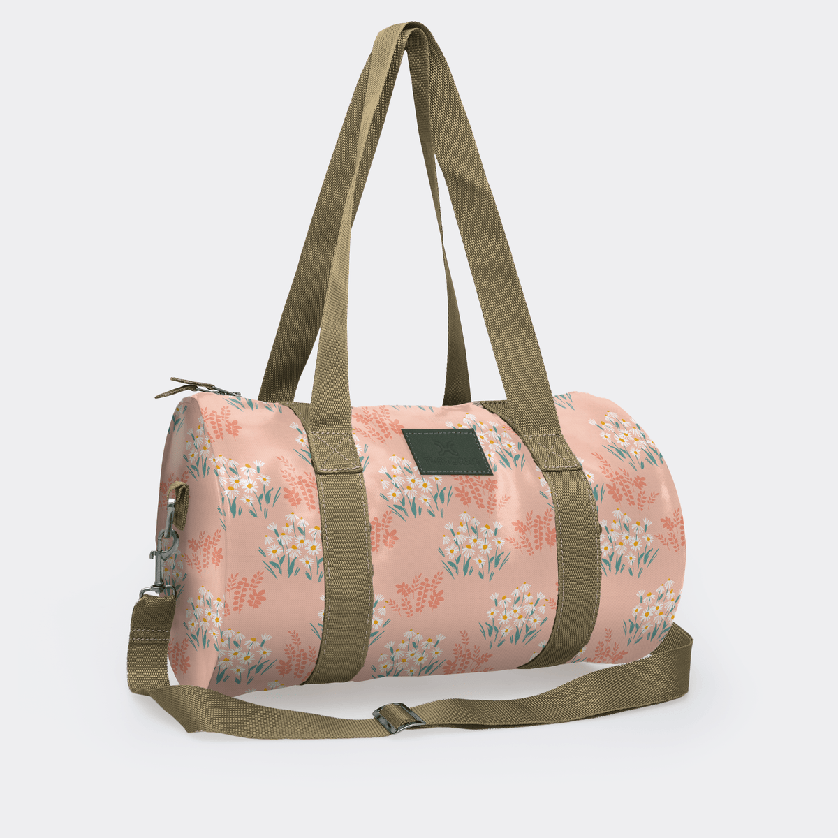 Thandana Laminated Fabric Sports & Gym Bag - Olive Trim - KaryKase