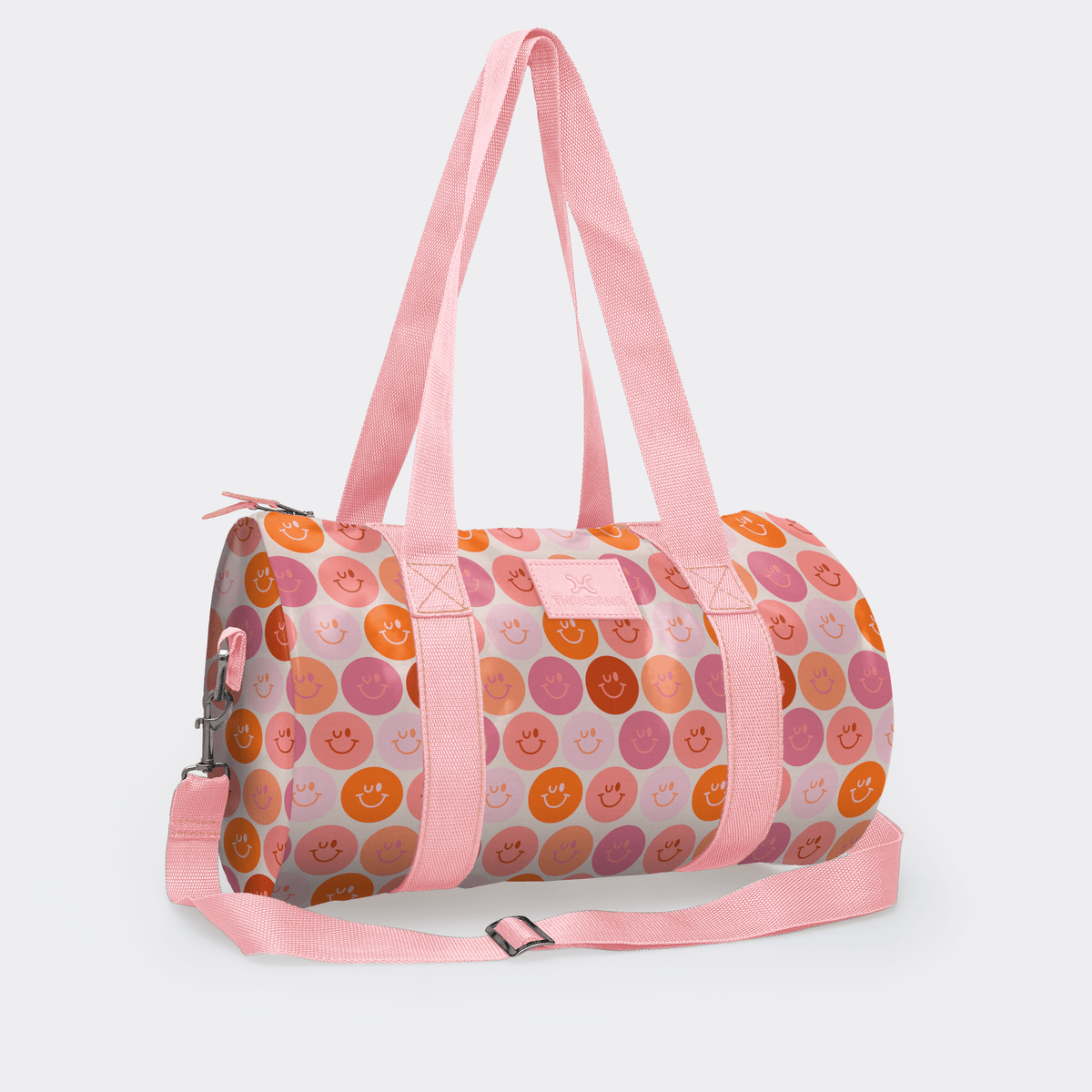 Thandana Laminated Fabric Sports & Gym Bag - Pink Trim - KaryKase