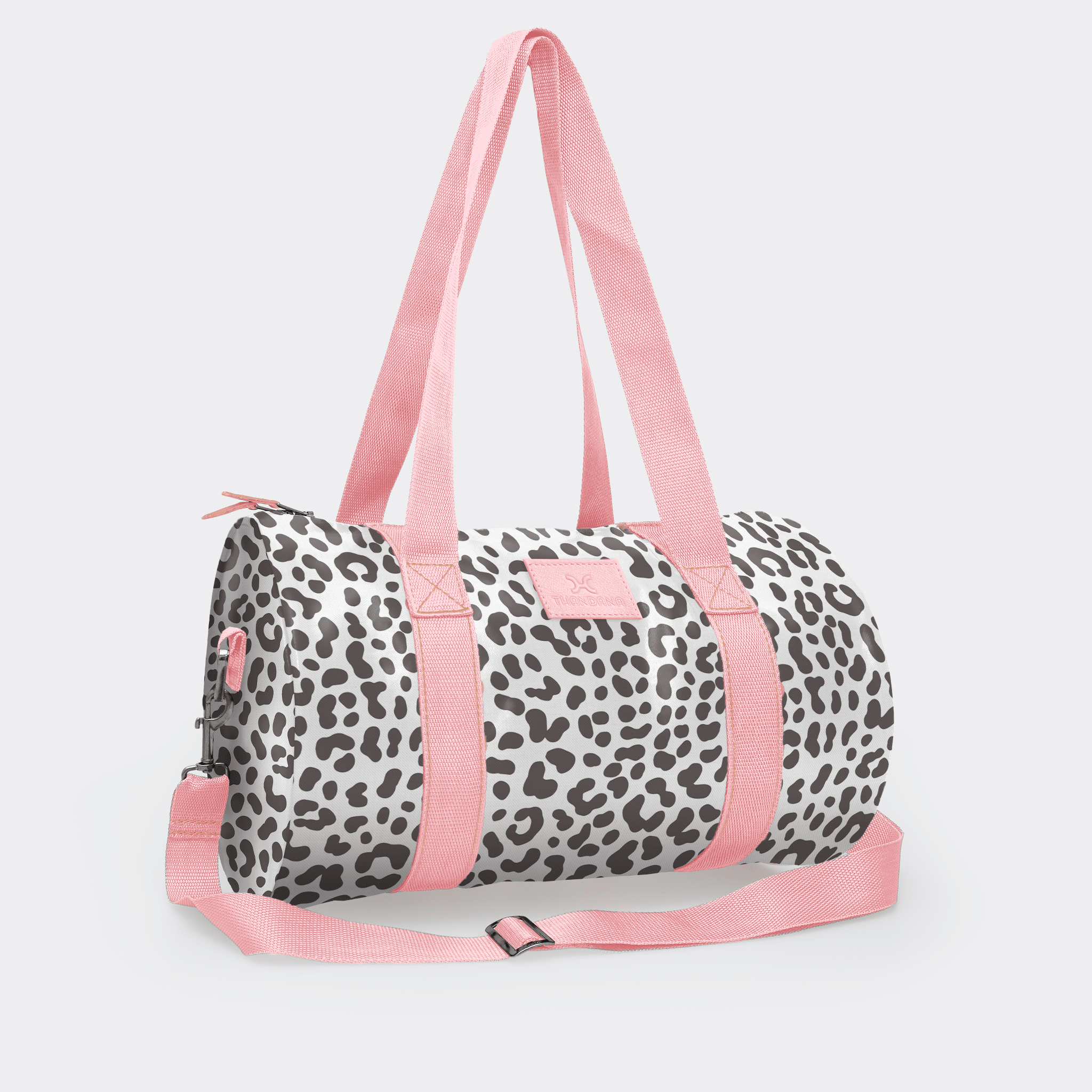 Thandana Laminated Fabric Sports & Gym Bag - Pink Trim - KaryKase