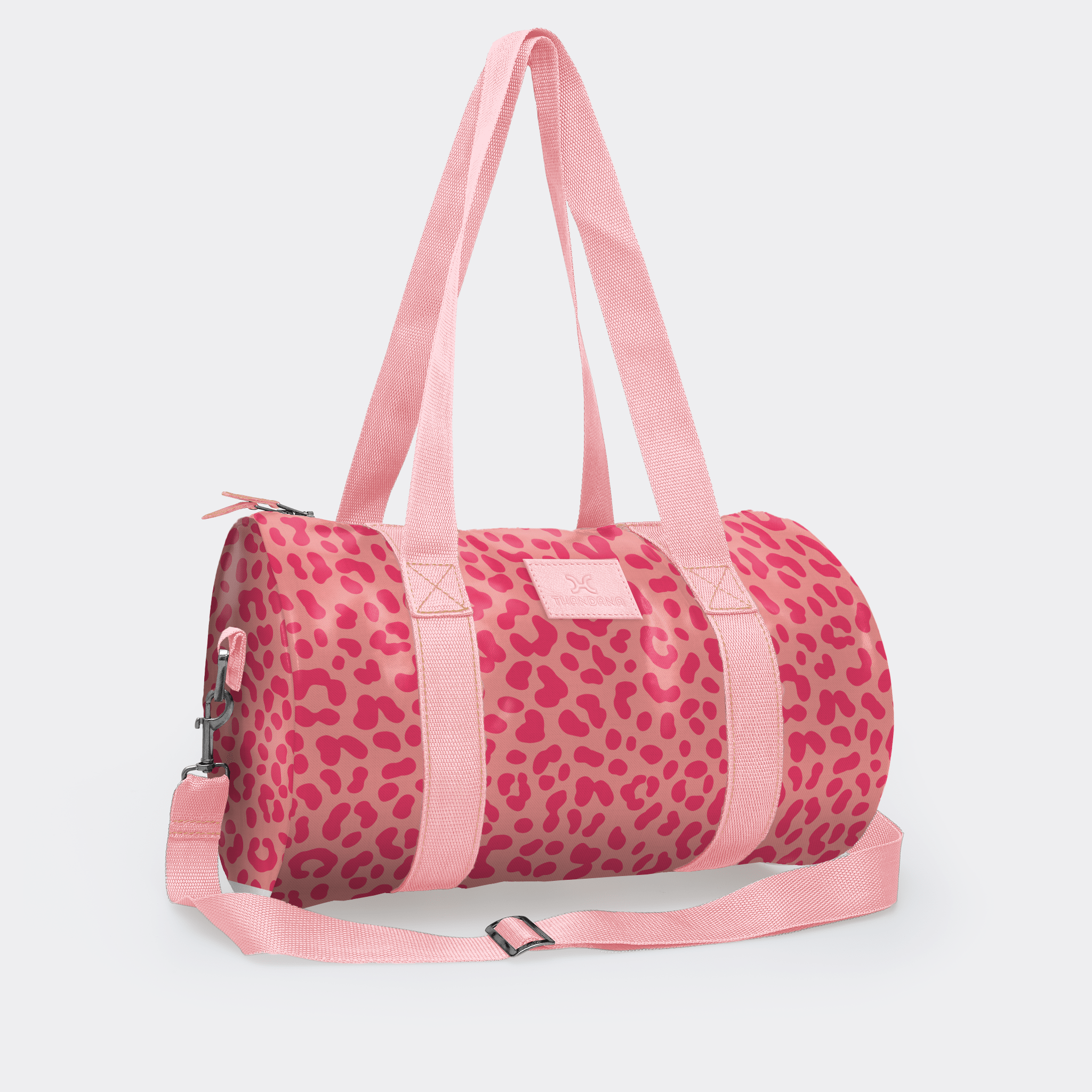 Thandana Laminated Fabric Sports & Gym Bag - Pink Trim - KaryKase
