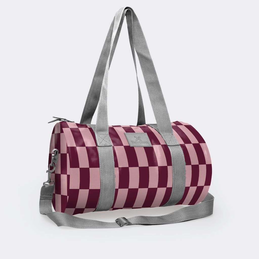 Thandana Laminated Fabric Sports & Gym Bag - Silver Trim - KaryKase