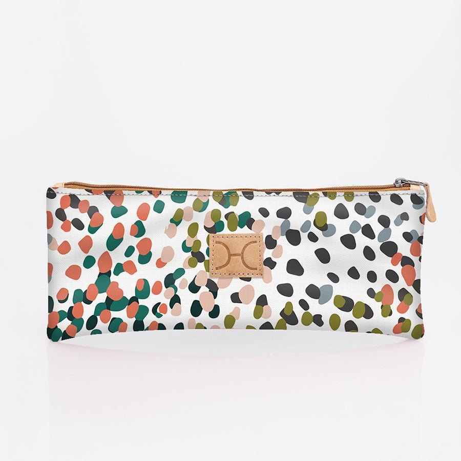 Thandana Laminated Fabric Triple Zip Pencil Case - KaryKase