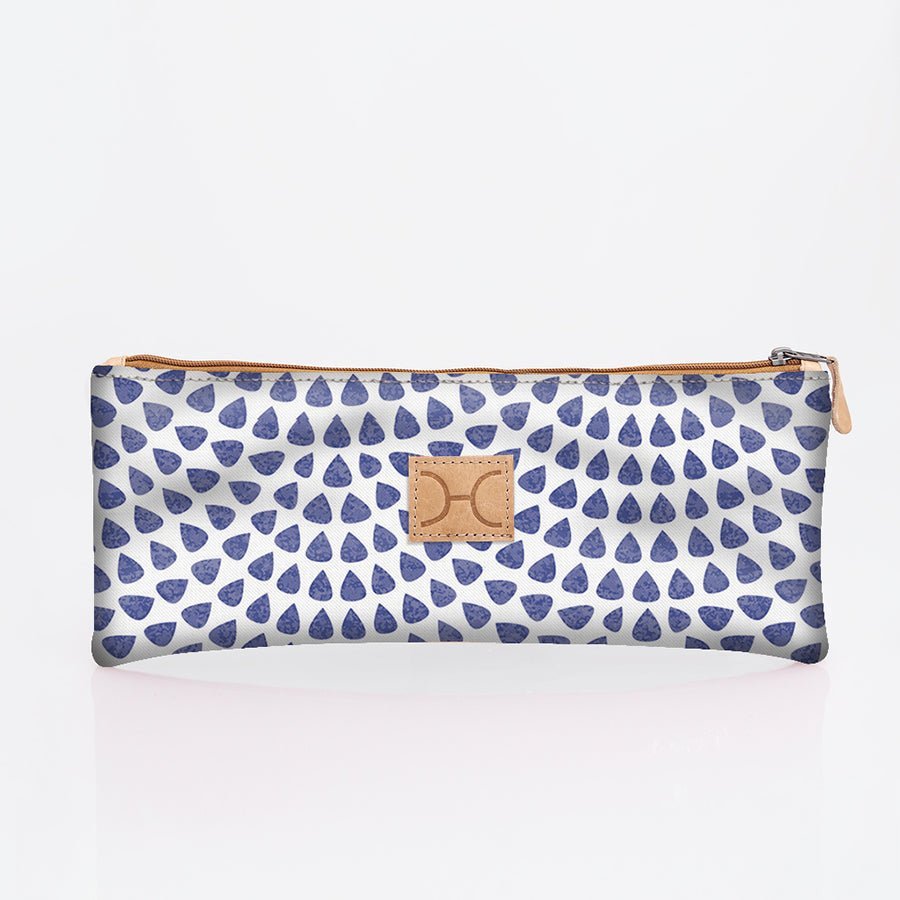 Thandana Laminated Fabric Triple Zip Pencil Case - KaryKase