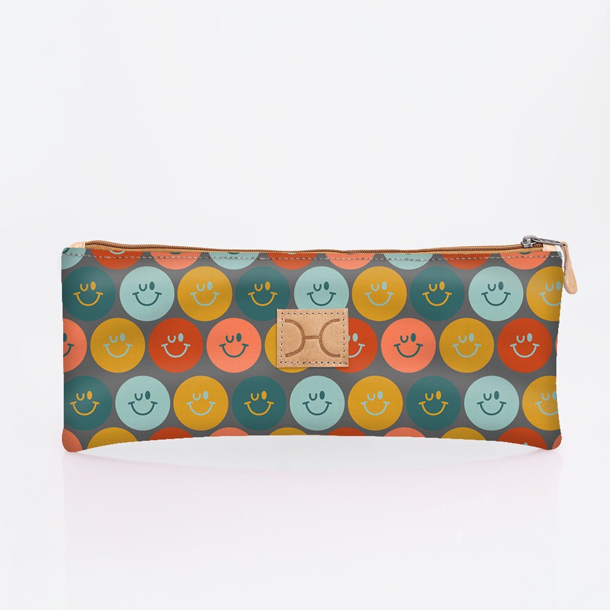Thandana Laminated Fabric Triple Zip Pencil Case - KaryKase