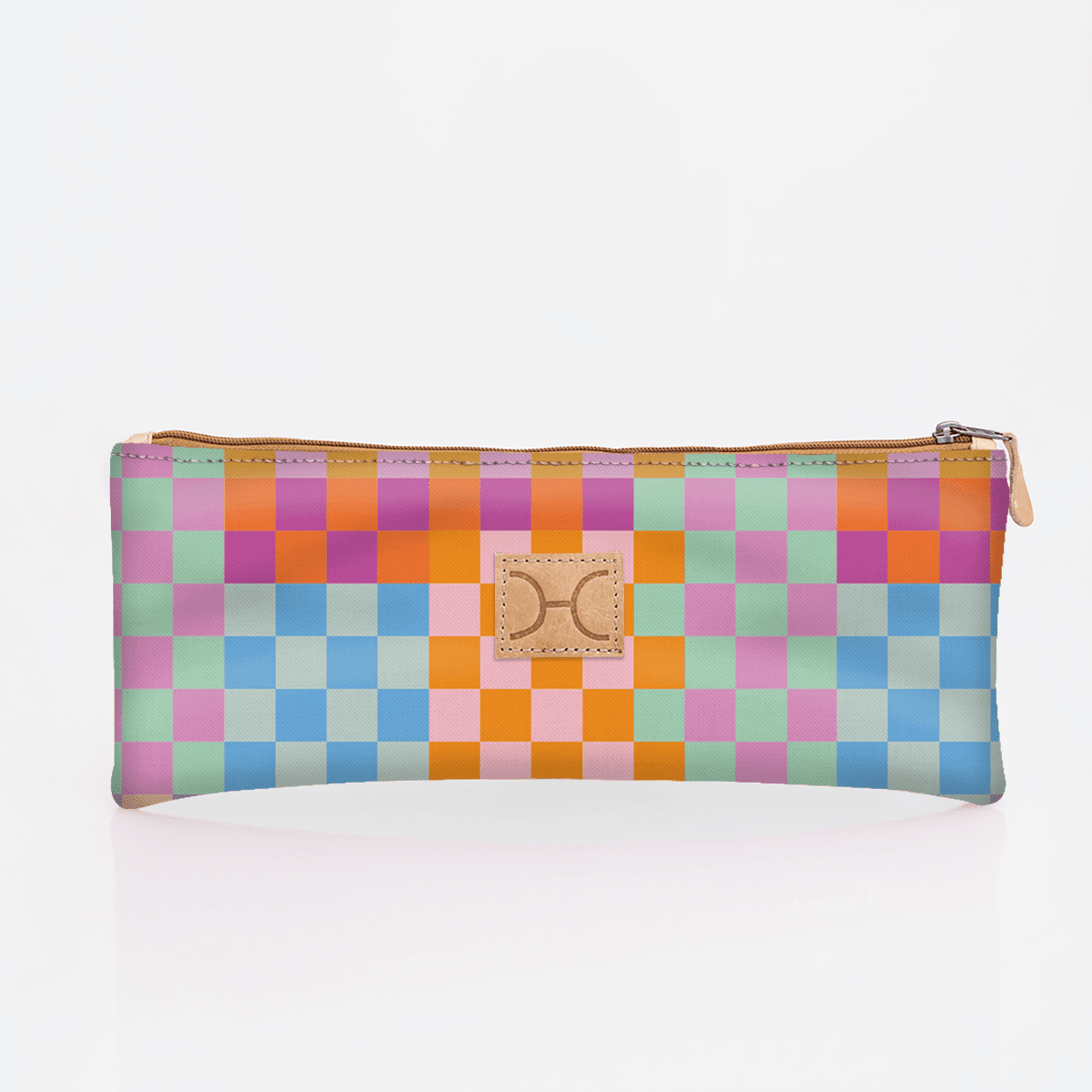 Thandana Laminated Fabric Triple Zip Pencil Case - KaryKase