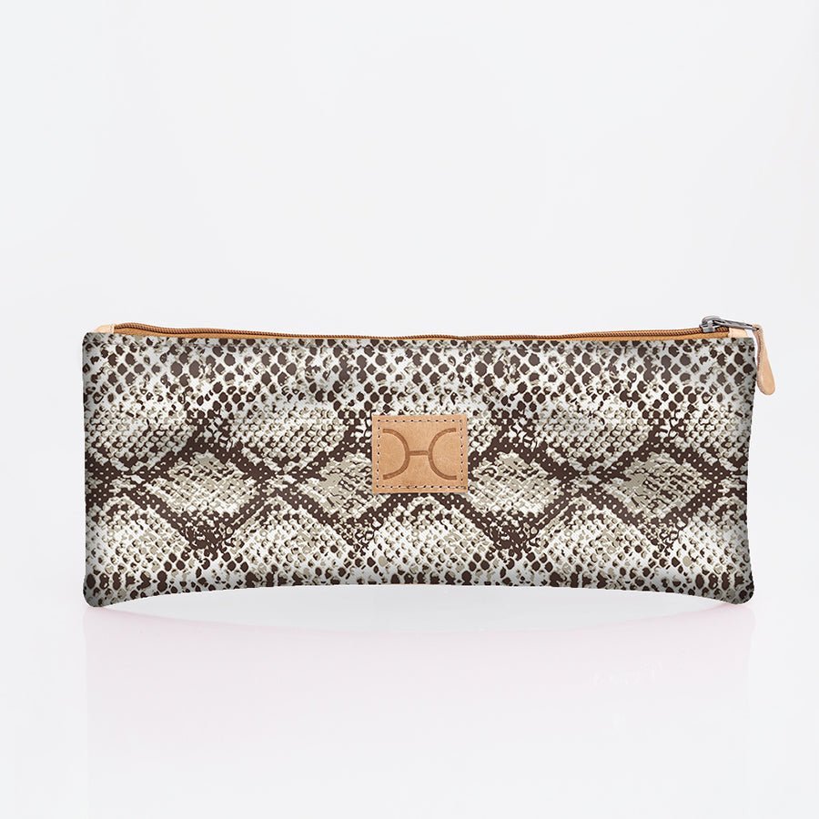 Thandana Laminated Fabric Triple Zip Pencil Case - KaryKase