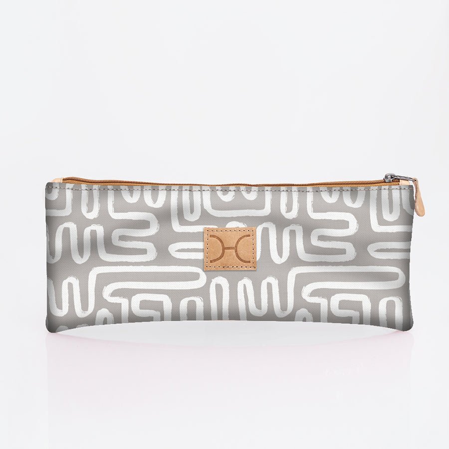 Thandana Laminated Fabric Triple Zip Pencil Case - KaryKase