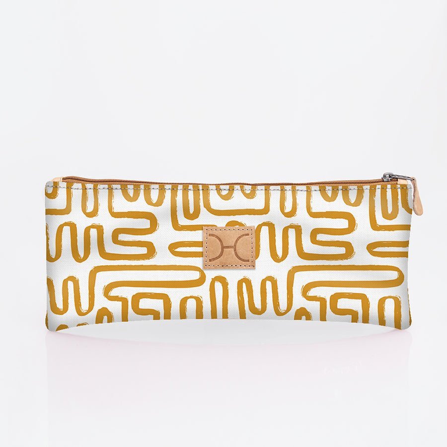 Thandana Laminated Fabric Triple Zip Pencil Case - KaryKase