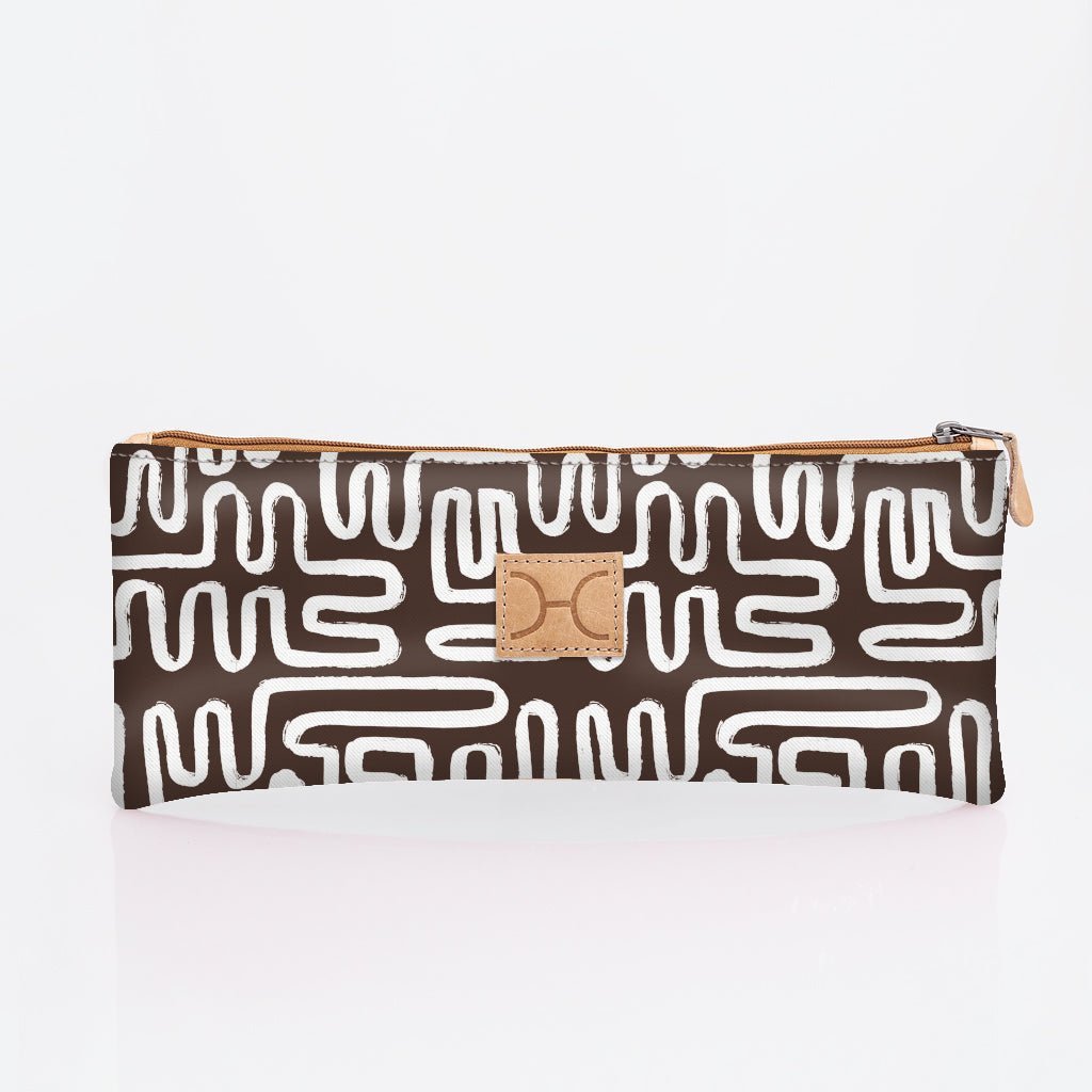 Thandana Laminated Fabric Triple Zip Pencil Case - KaryKase