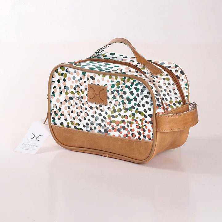 Thandana Laminated Fabric Vanity Bag | Confetti All About - KaryKase