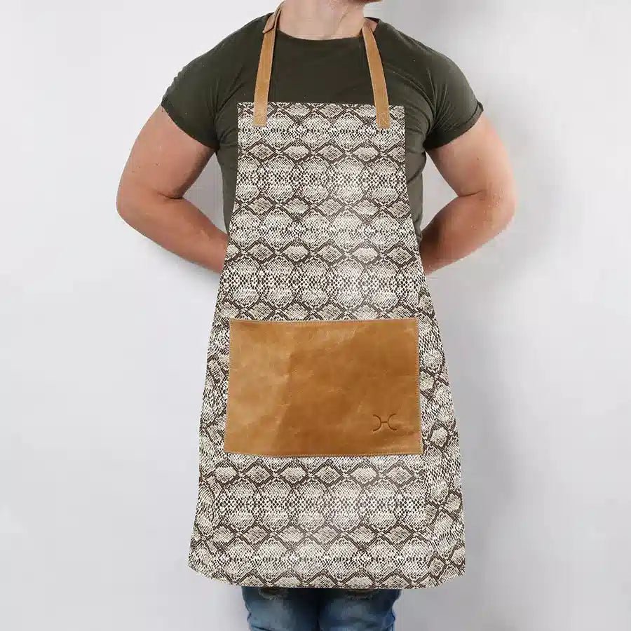 Thandana Laminated Fabric with Leather Pouch Apron | New Designs - KaryKase