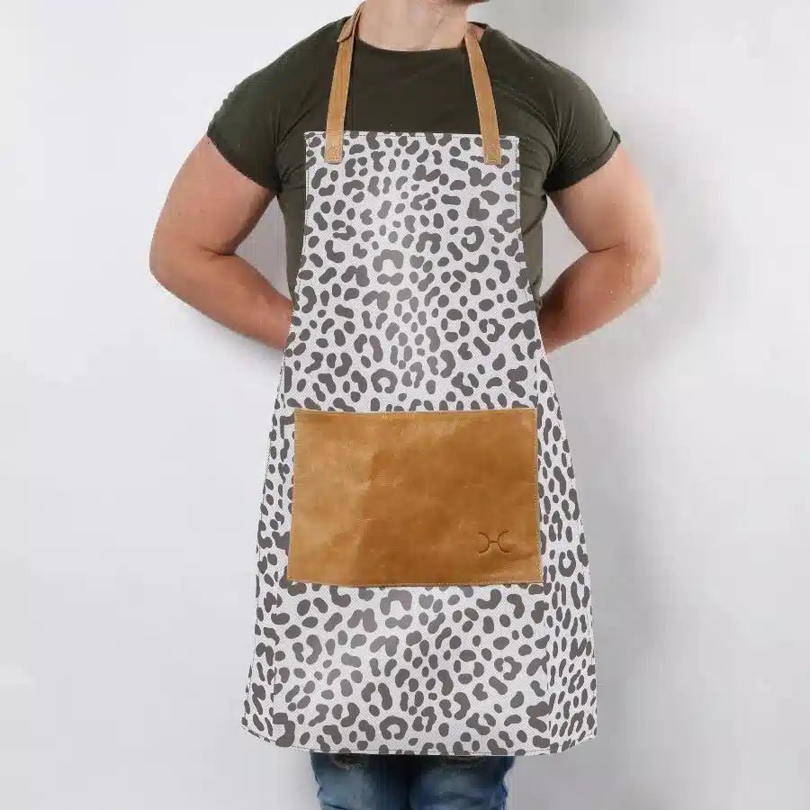 Thandana Laminated Fabric with Leather Pouch Apron | New Designs - KaryKase