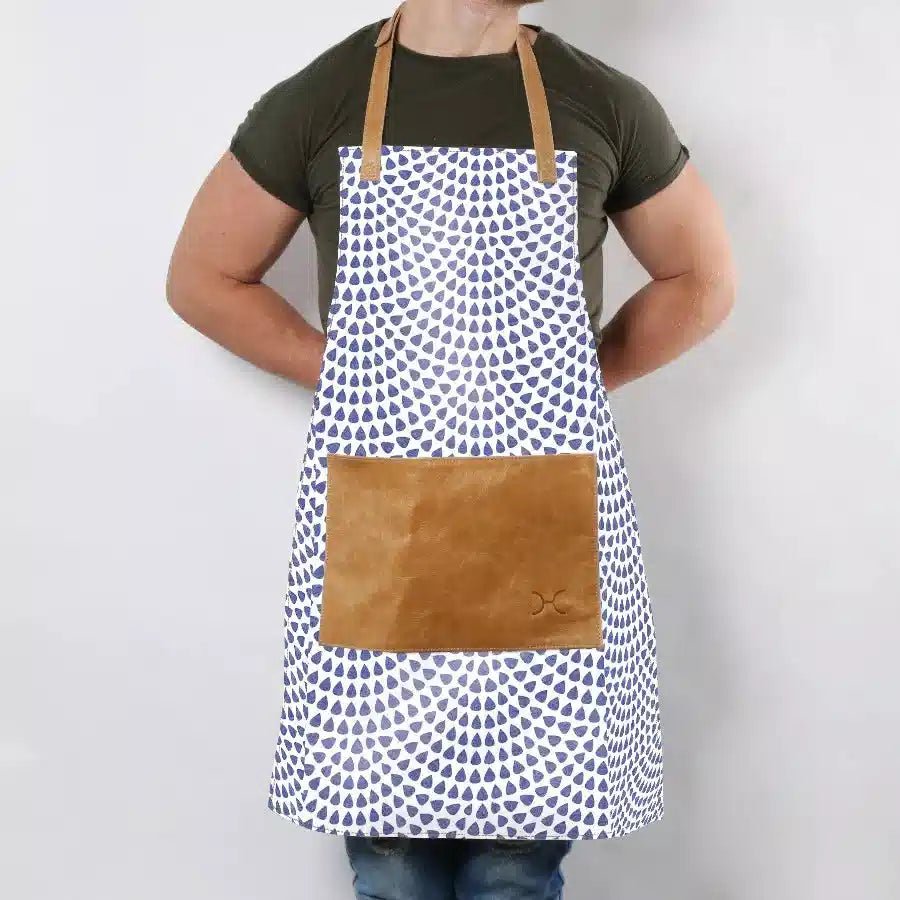 Thandana Laminated Fabric with Leather Pouch Apron | New Designs - KaryKase