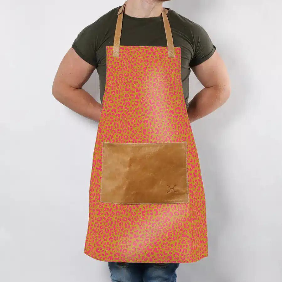 Thandana Laminated Fabric with Leather Pouch Apron | New Designs - KaryKase