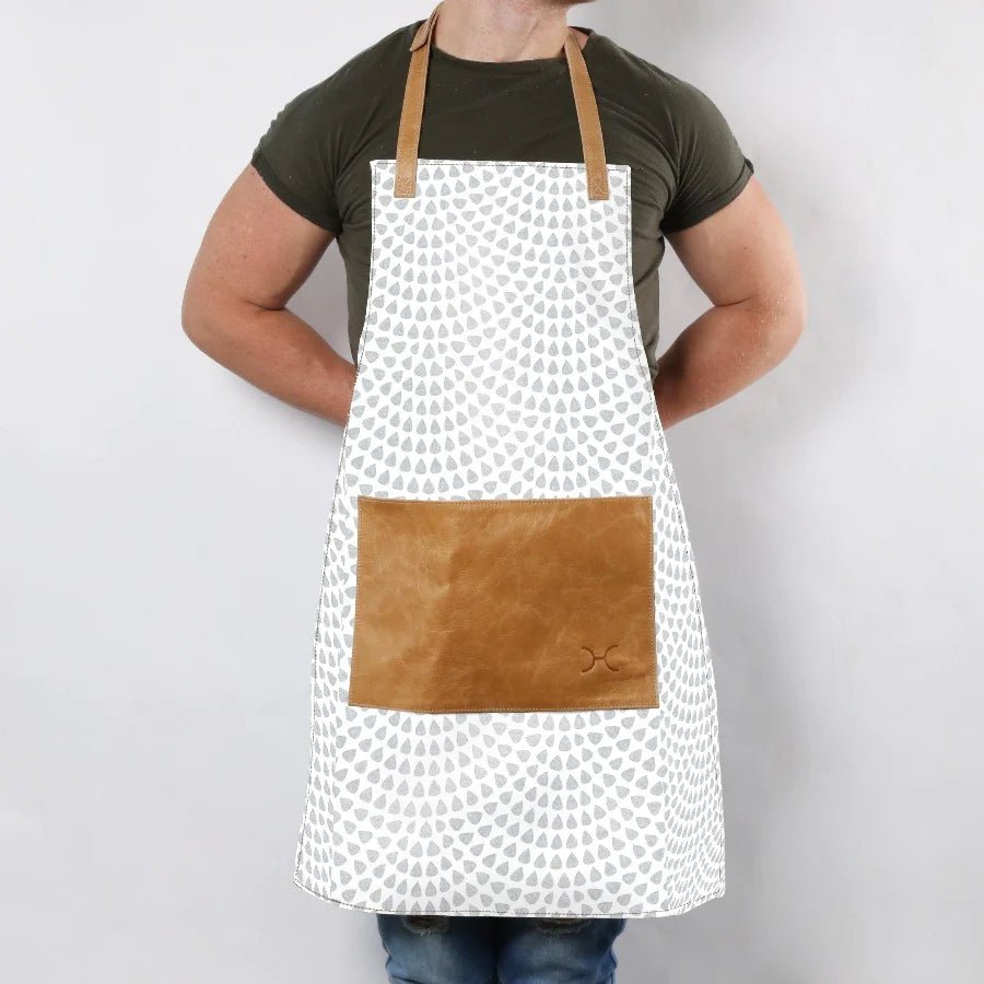 Thandana Laminated Fabric with Leather Pouch Apron | New Designs - KaryKase