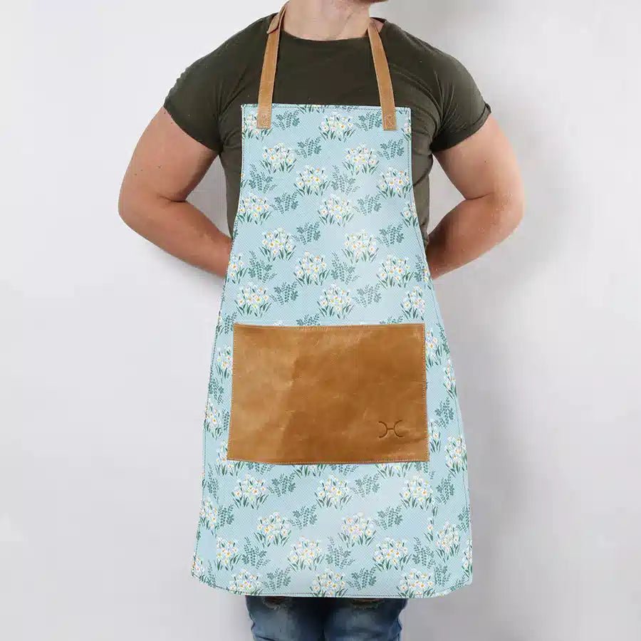 Thandana Laminated Fabric with Leather Pouch Apron | New Designs - KaryKase