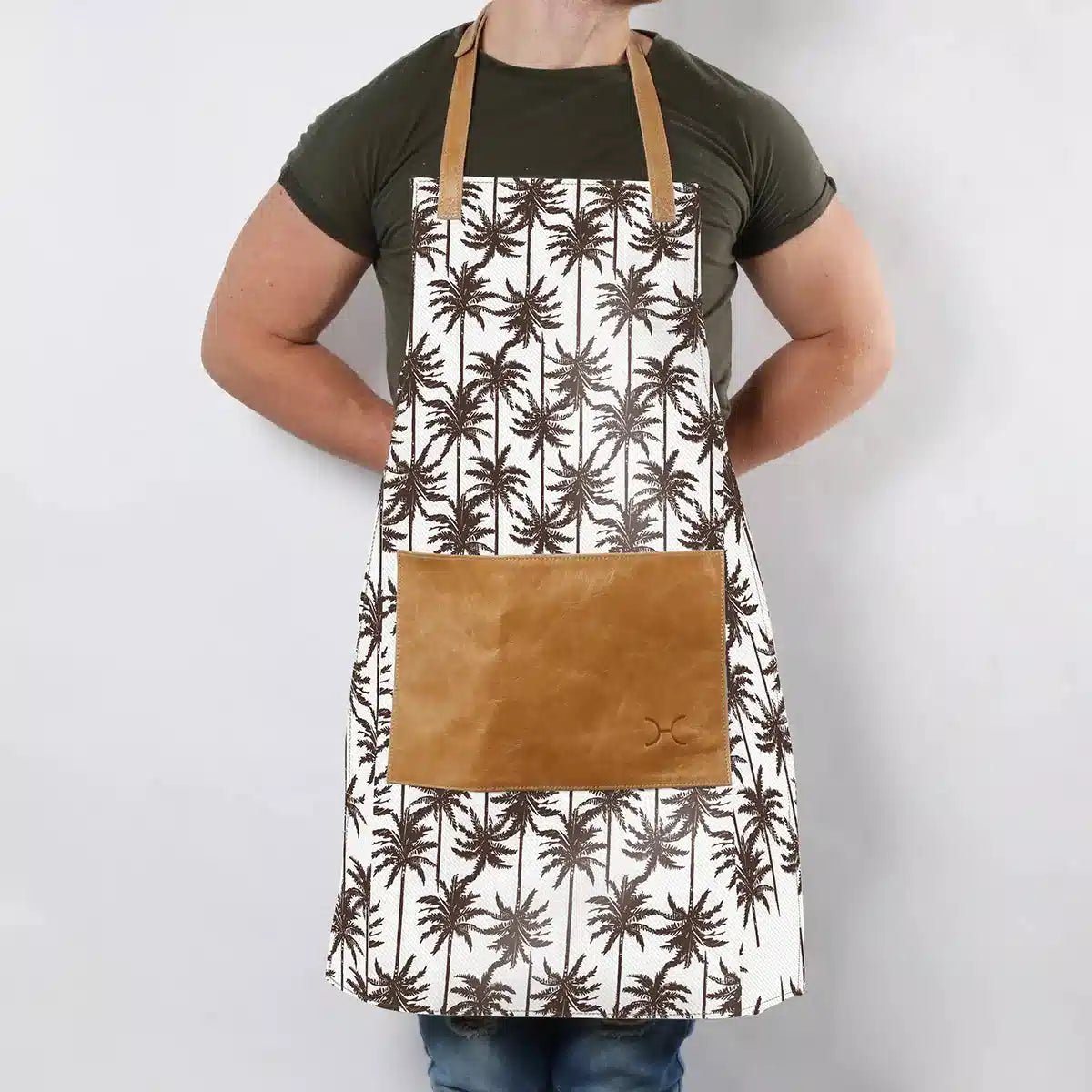 Thandana Laminated Fabric with Leather Pouch Apron | New Designs - KaryKase