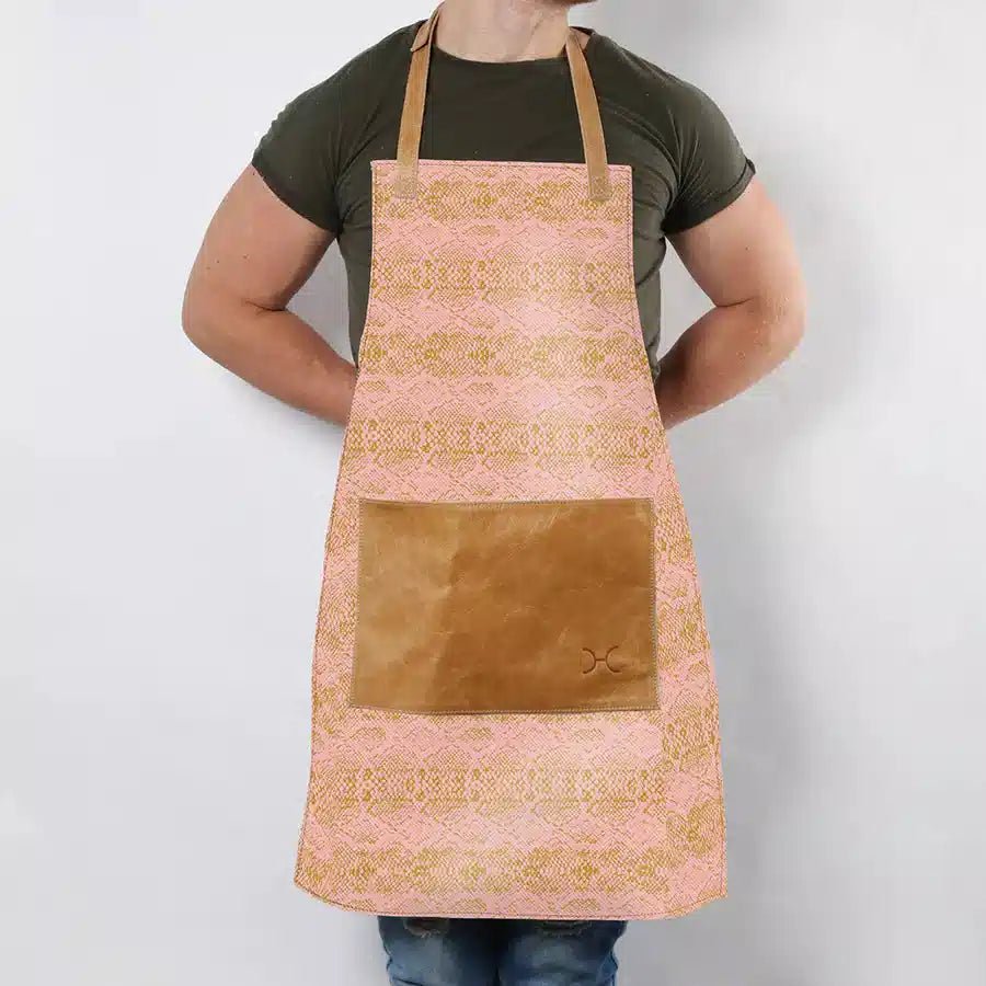 Thandana Laminated Fabric with Leather Pouch Apron | New Designs - KaryKase