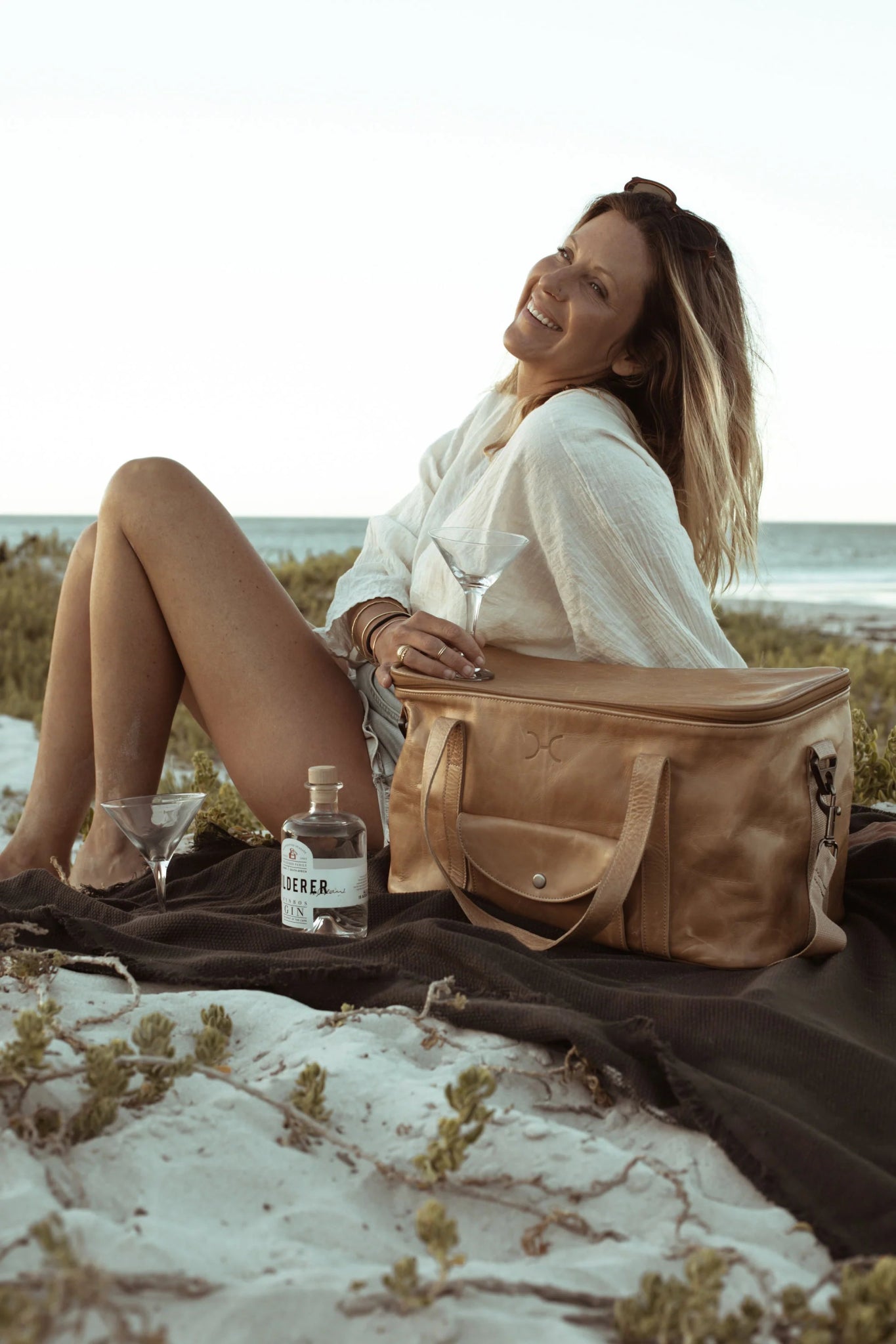 Thandana Leather Caddy Cooler Bag - KaryKase