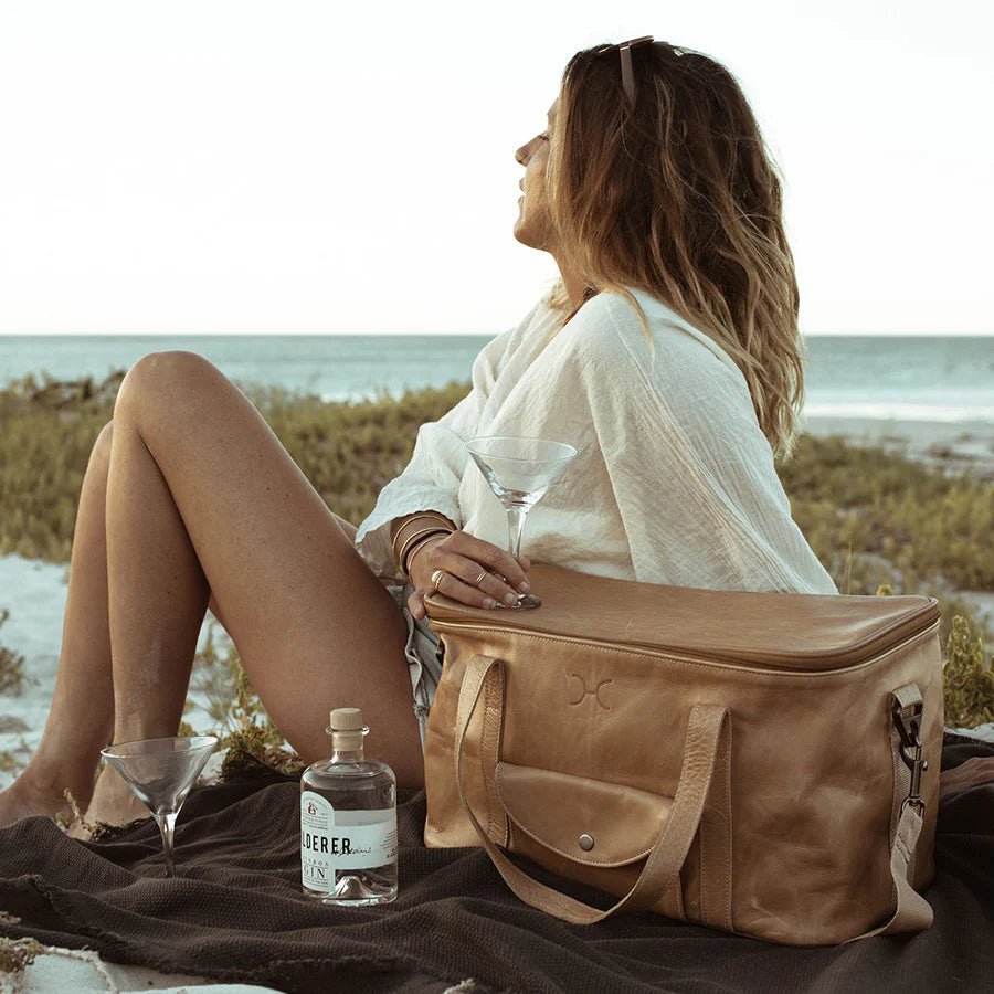 Thandana Leather Caddy Cooler Bag - KaryKase