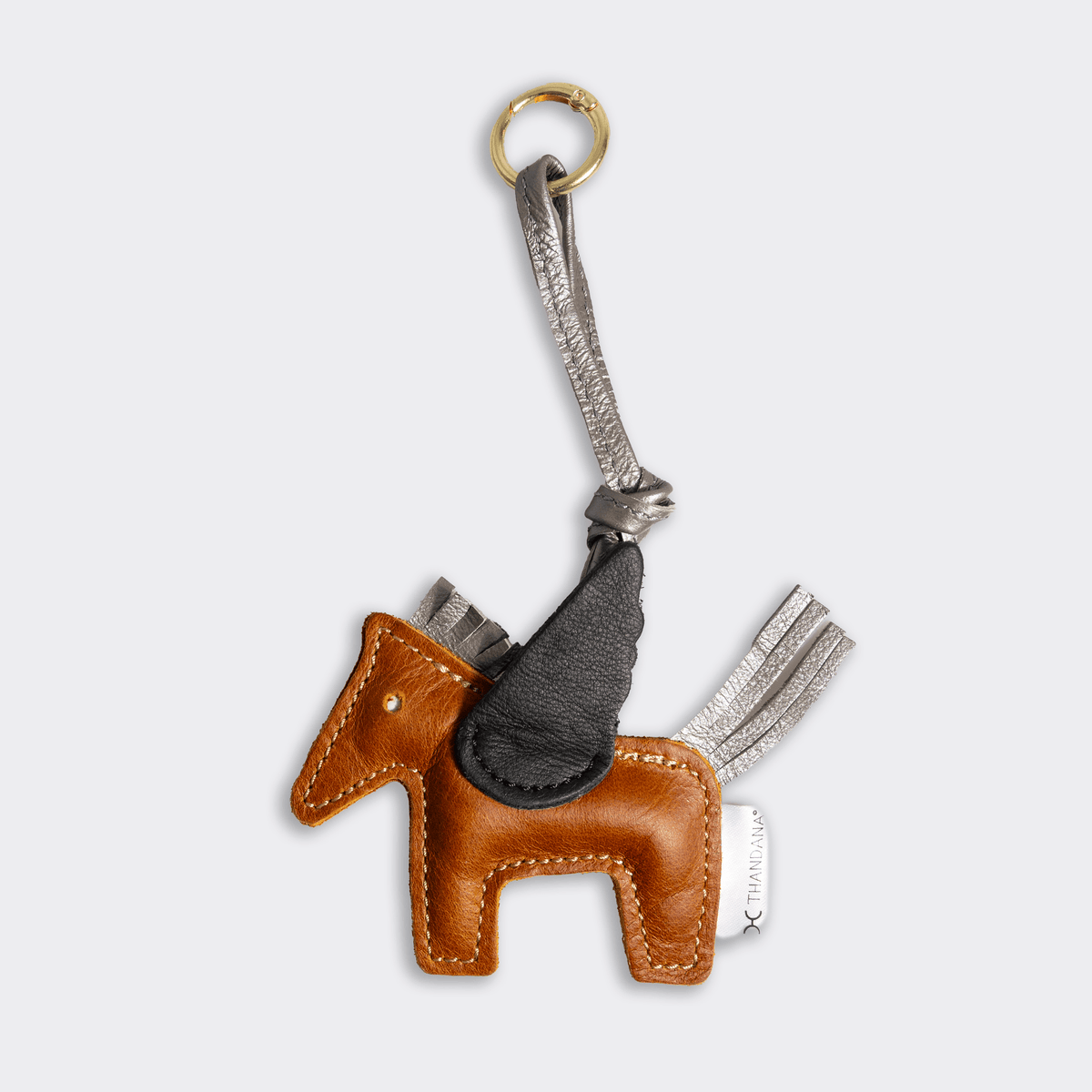 Thandana Leather Charm Key Ring - KaryKase
