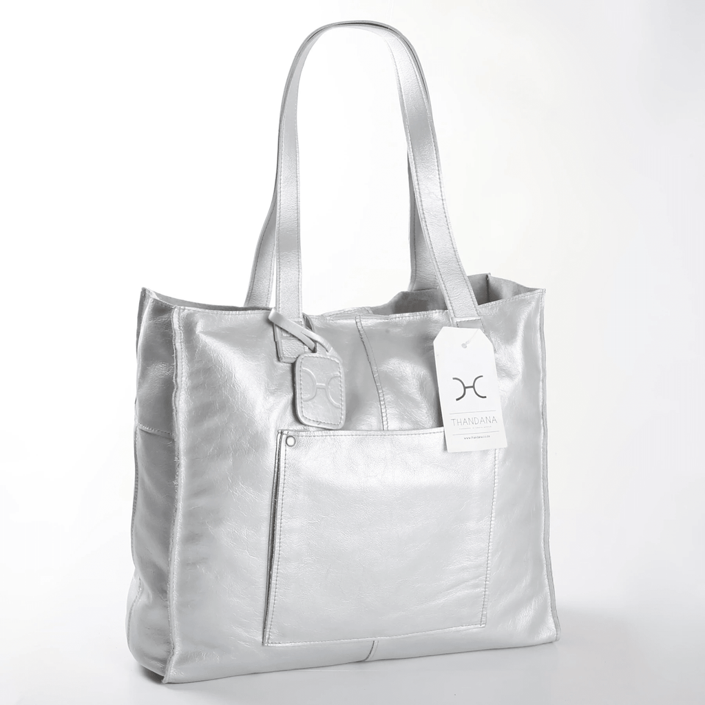 Thandana Leather Laptop Tote Handbag - KaryKase
