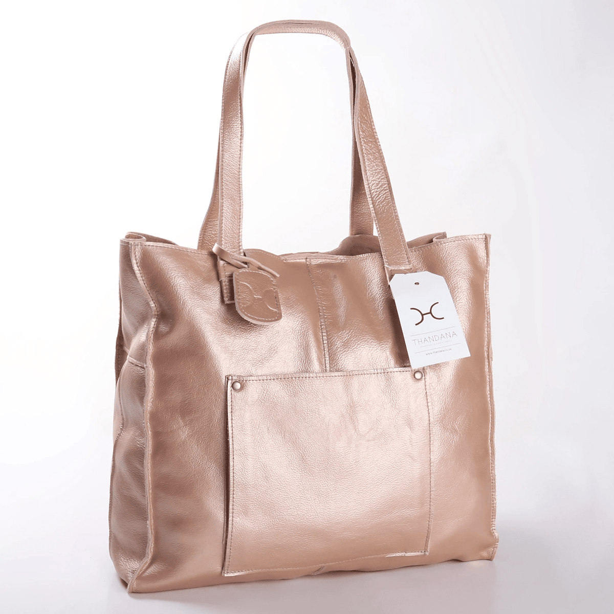 Thandana Leather Laptop Tote Handbag - KaryKase