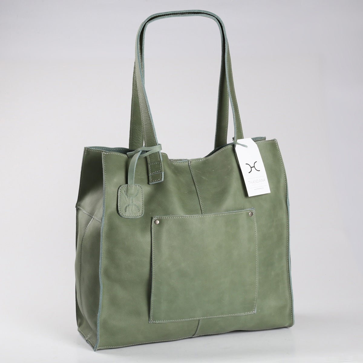 Thandana Leather Laptop Tote Handbag - KaryKase