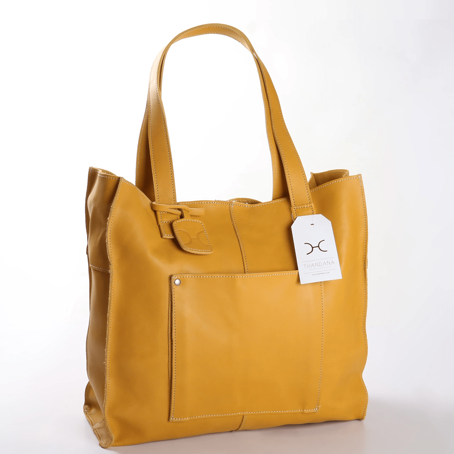 Thandana Leather Laptop Tote Handbag - KaryKase