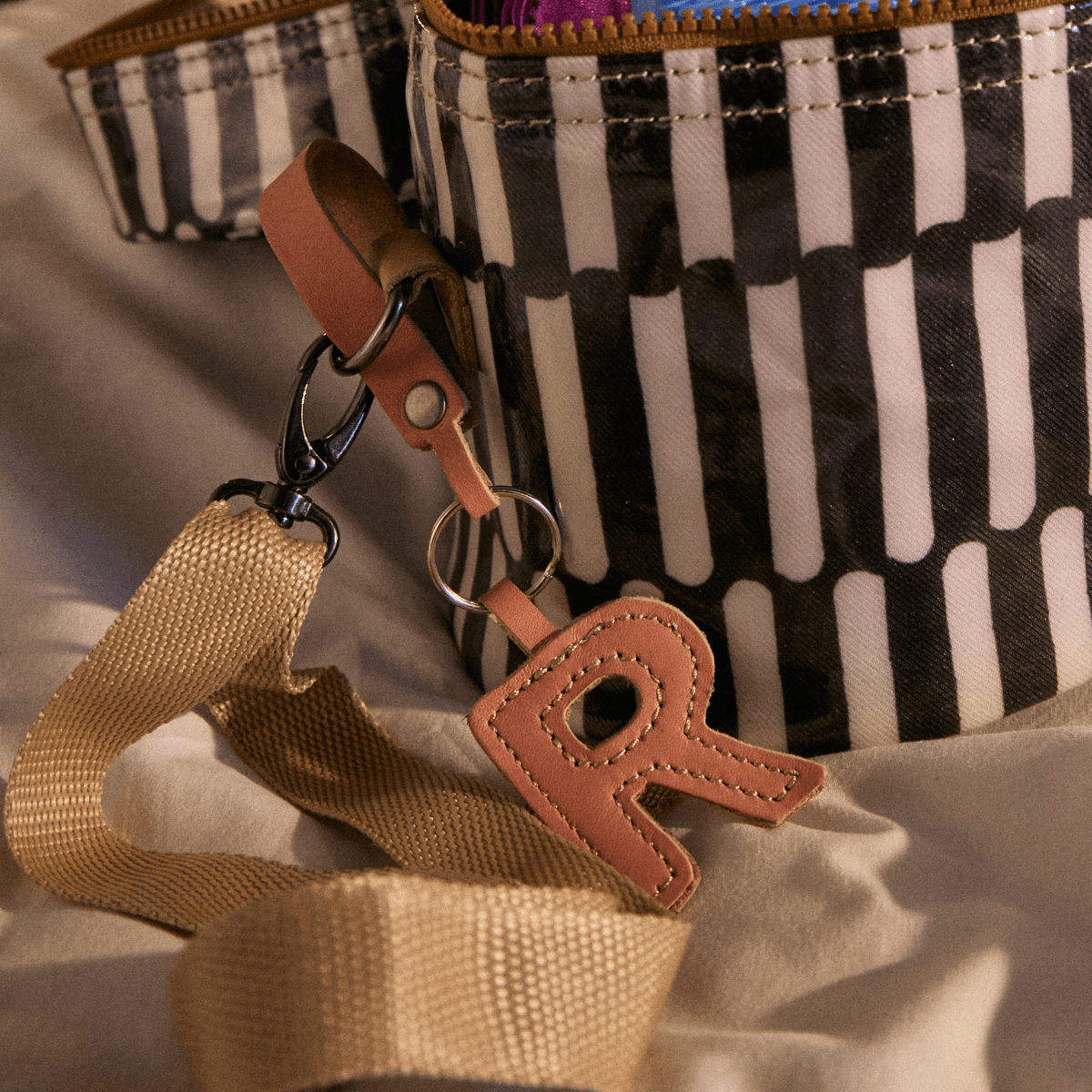 Thandana Leather Letter Key Ring - KaryKase