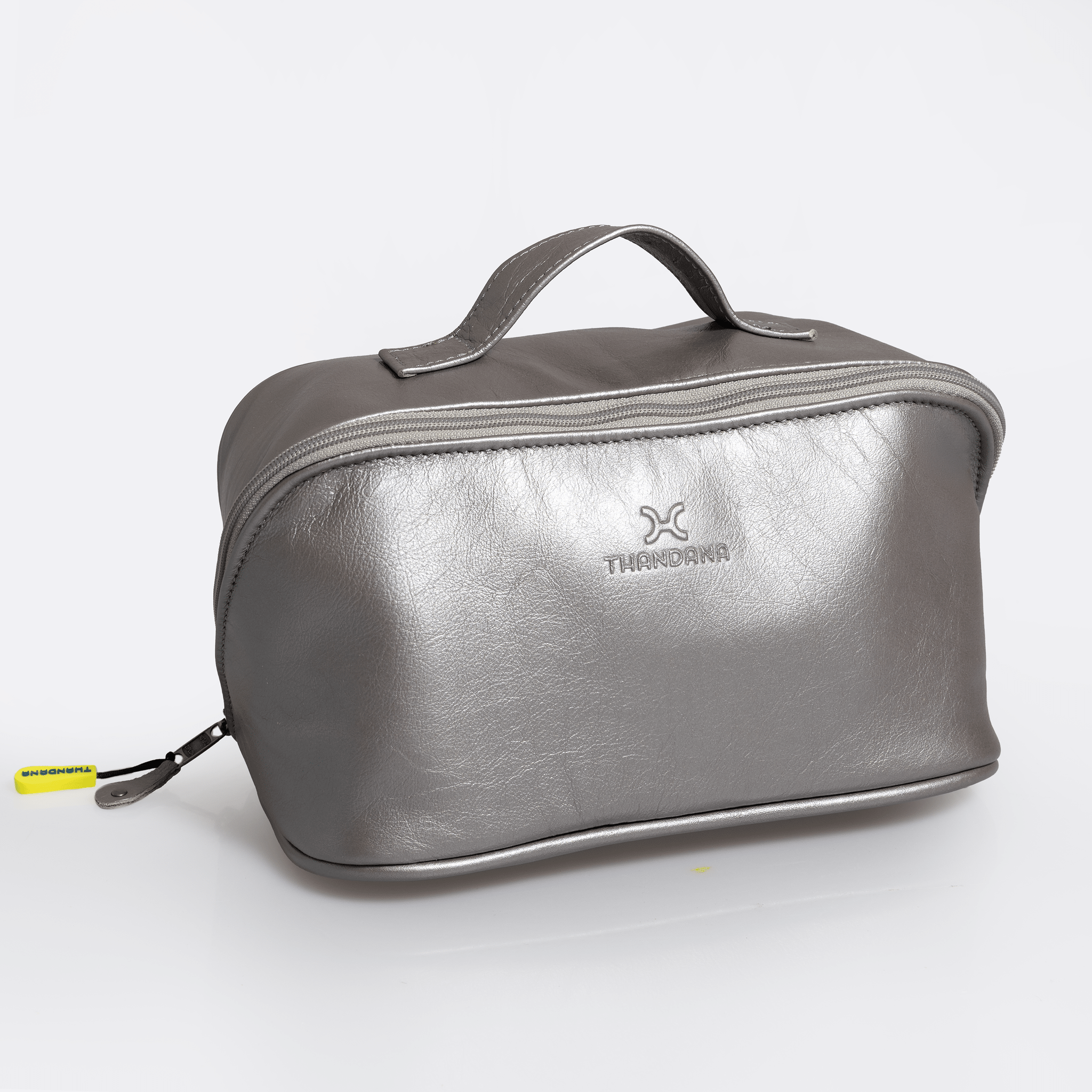 Thandana Leather Side Mouth Maxi Vanity Bag - KaryKase