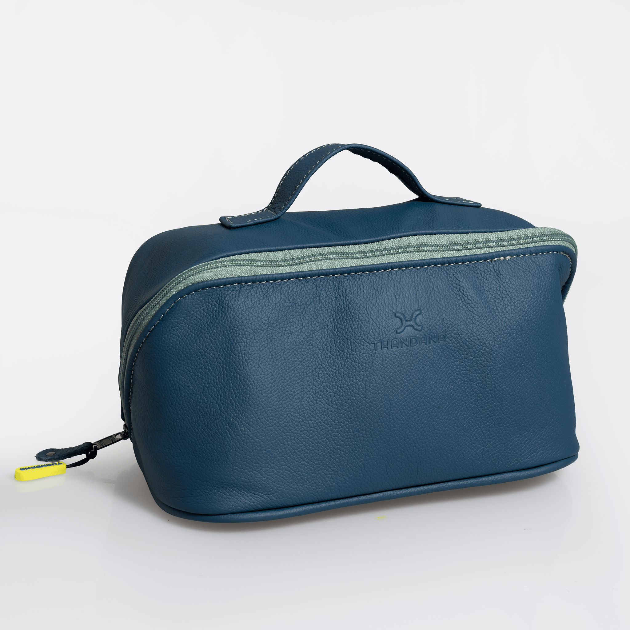 Thandana Leather Side Mouth Maxi Vanity Bag - KaryKase