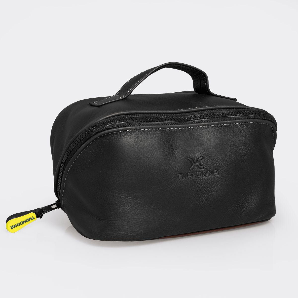 Thandana Leather Side Mouth Vanity Bag - KaryKase
