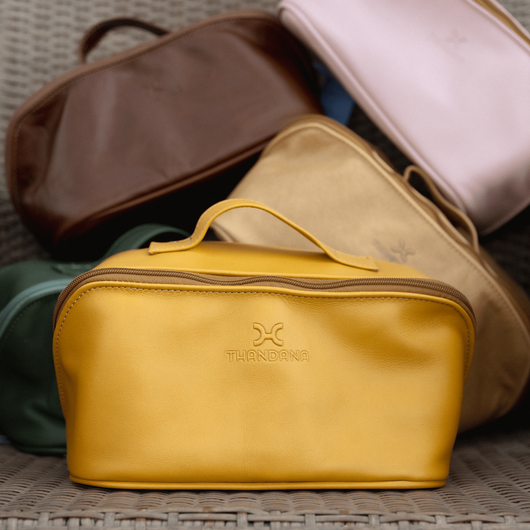 Thandana Leather Side Mouth Vanity Bag - KaryKase