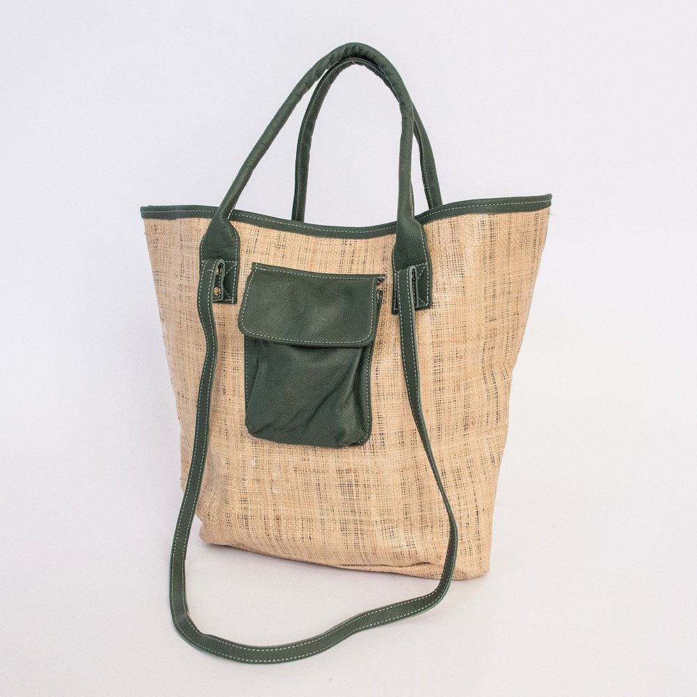 Thandana Maia Weave & Leather Beach Bag - KaryKase