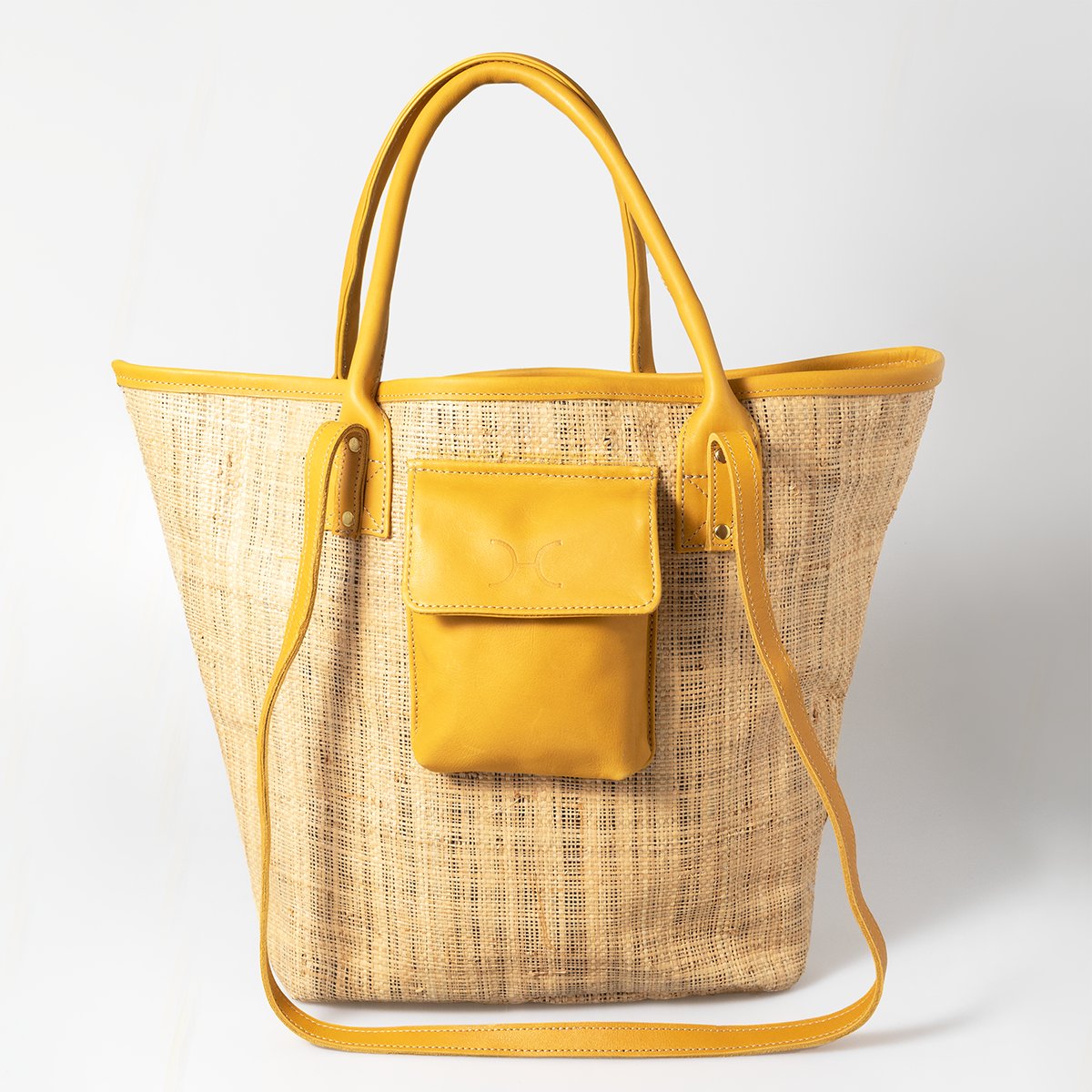 Thandana Maia Weave & Leather Beach Bag - KaryKase