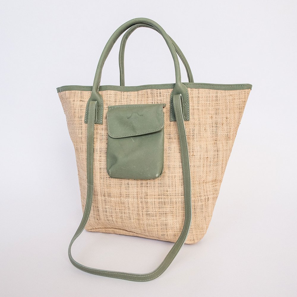 Thandana Maia Weave & Leather Beach Bag - KaryKase