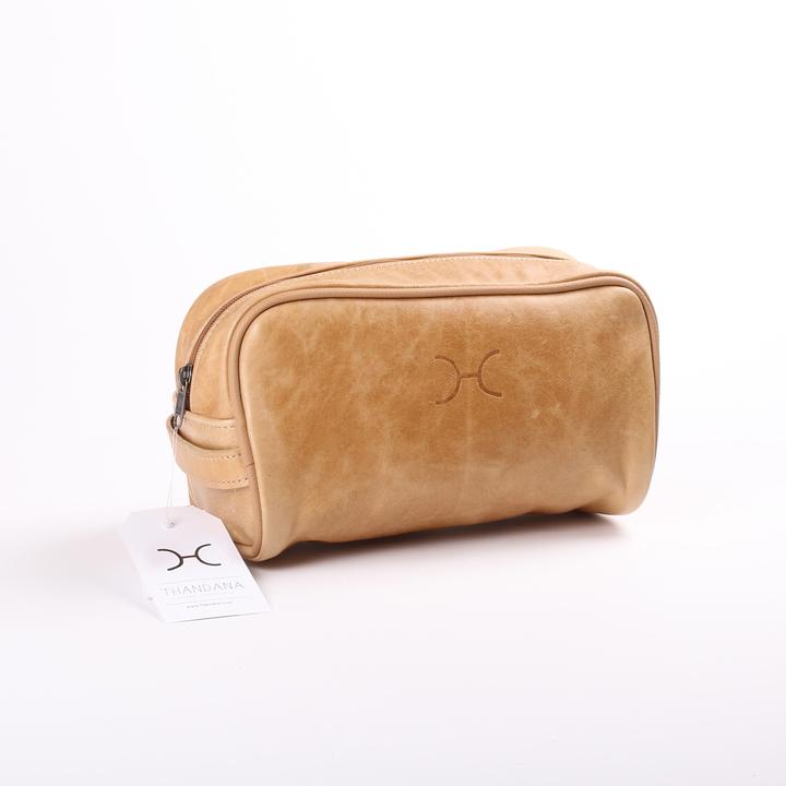 Thandana Mens Vanity Leather Case | Hazelnut - KaryKase