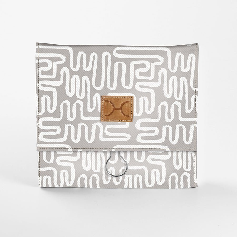 Thandana Roll Up Laminated Fabric Toiletry Bag With Hook - KaryKase