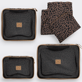 Thandana Travel Luggage Organiser Pods - 6 Piece Set | Cheetah - Coffee - KaryKase