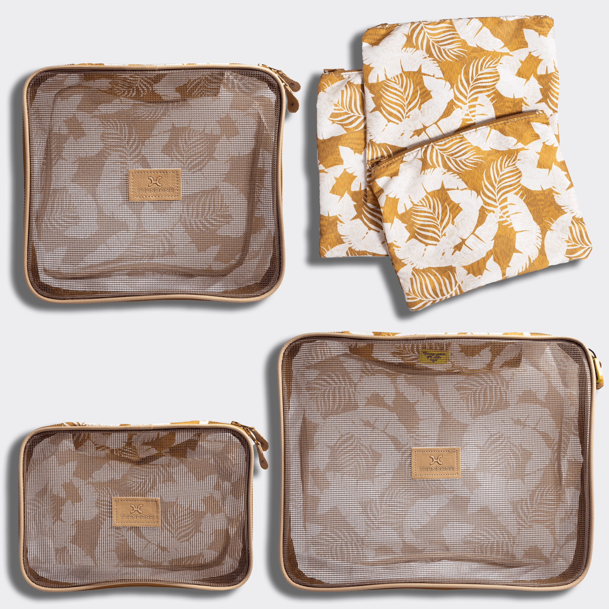 Thandana Travel Luggage Organiser Pods - 6 Piece Set | Fauna - Earth - KaryKase