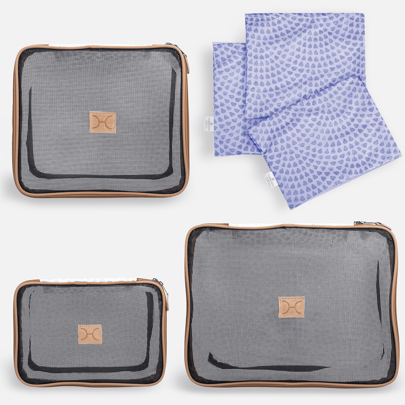 Thandana Travel Luggage Organiser Pods - 6 Piece Set | Scale Away with me - Blue - KaryKase
