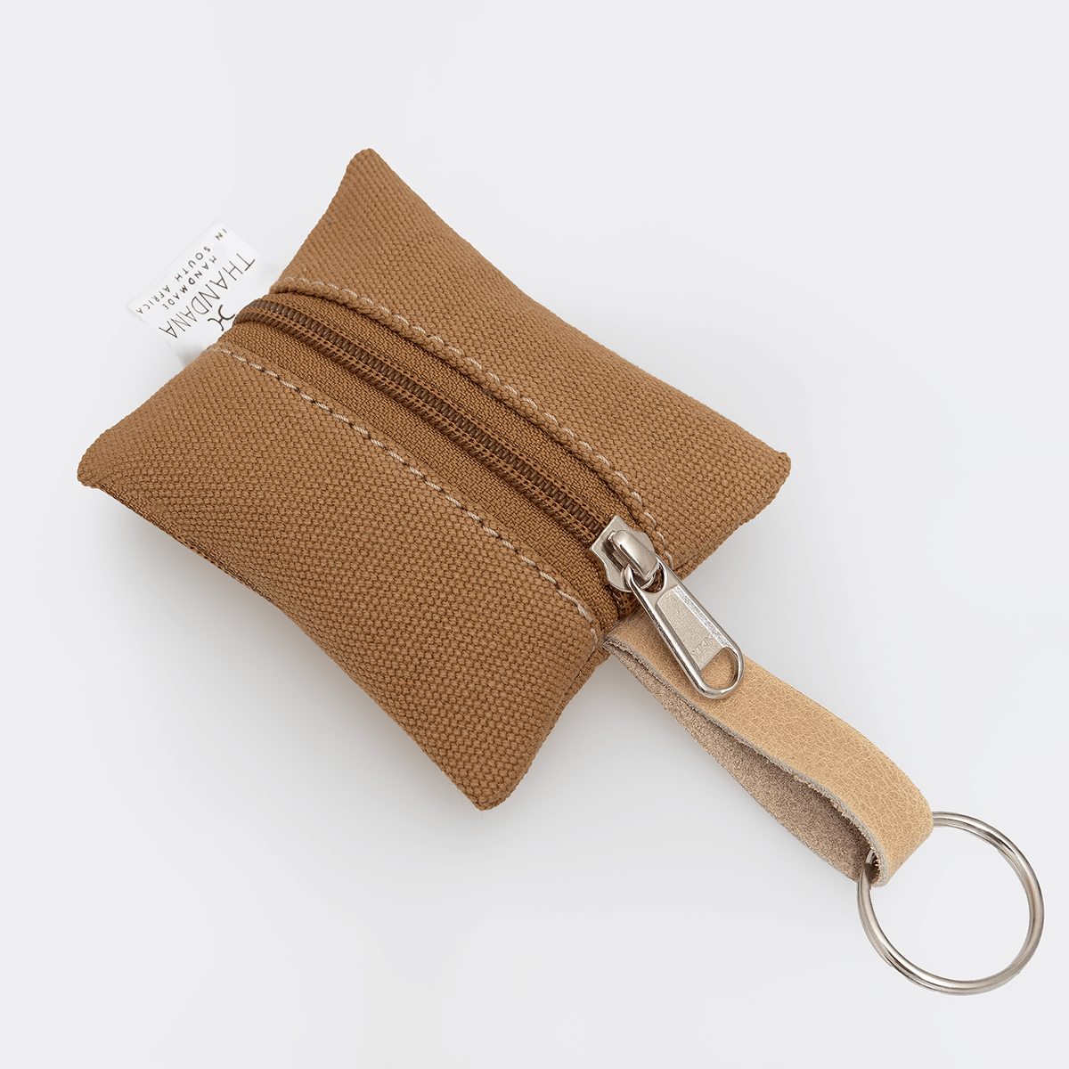 Thandana Wax Canvas & Leather Key Ring - KaryKase