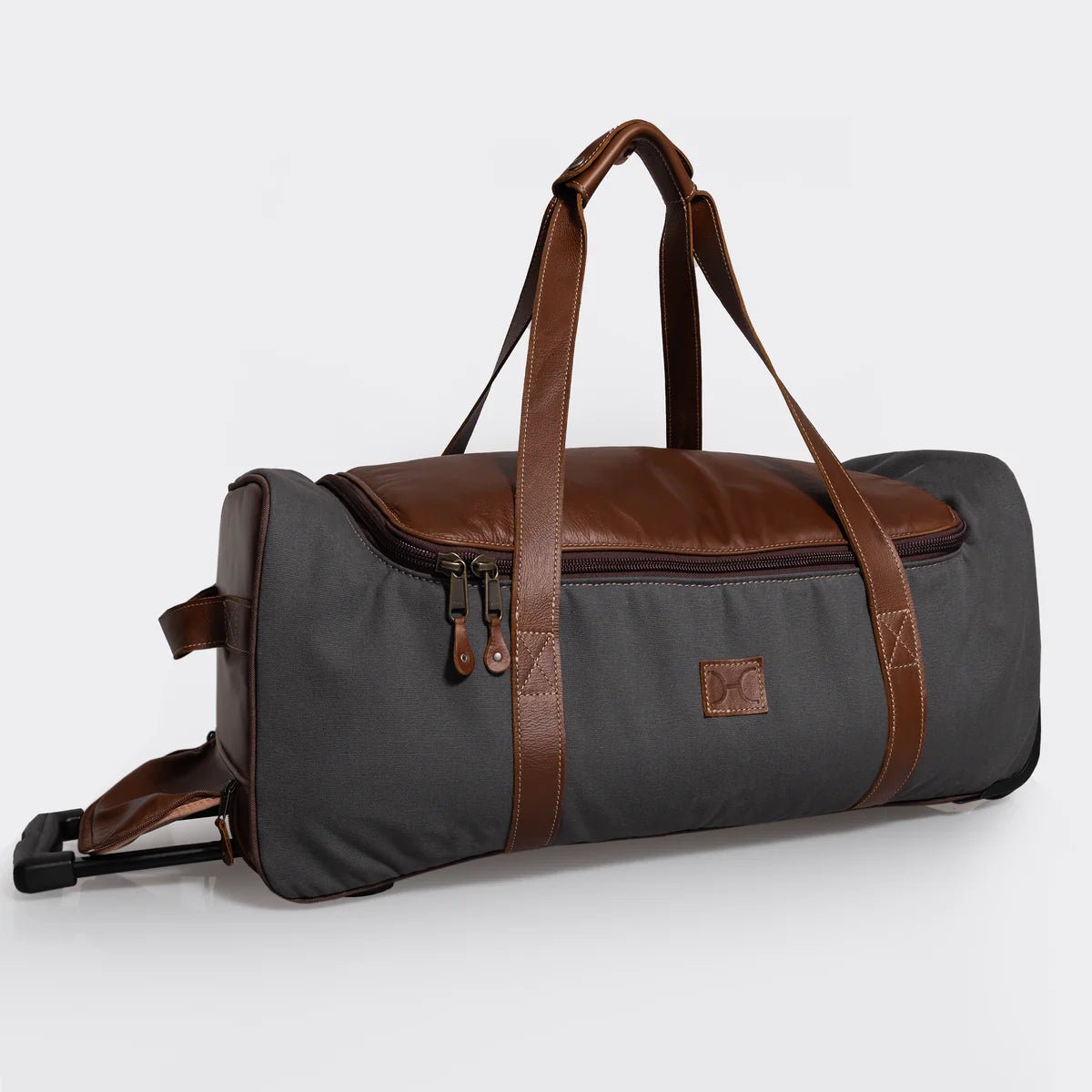 Thandana Wax Canvas & Leather Wheeled Duffel Bag - KaryKase