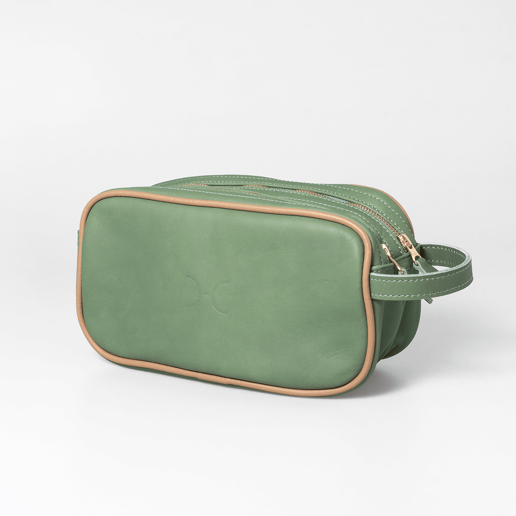 Thandana Womens Double Zip Vanity Leather Case - KaryKase