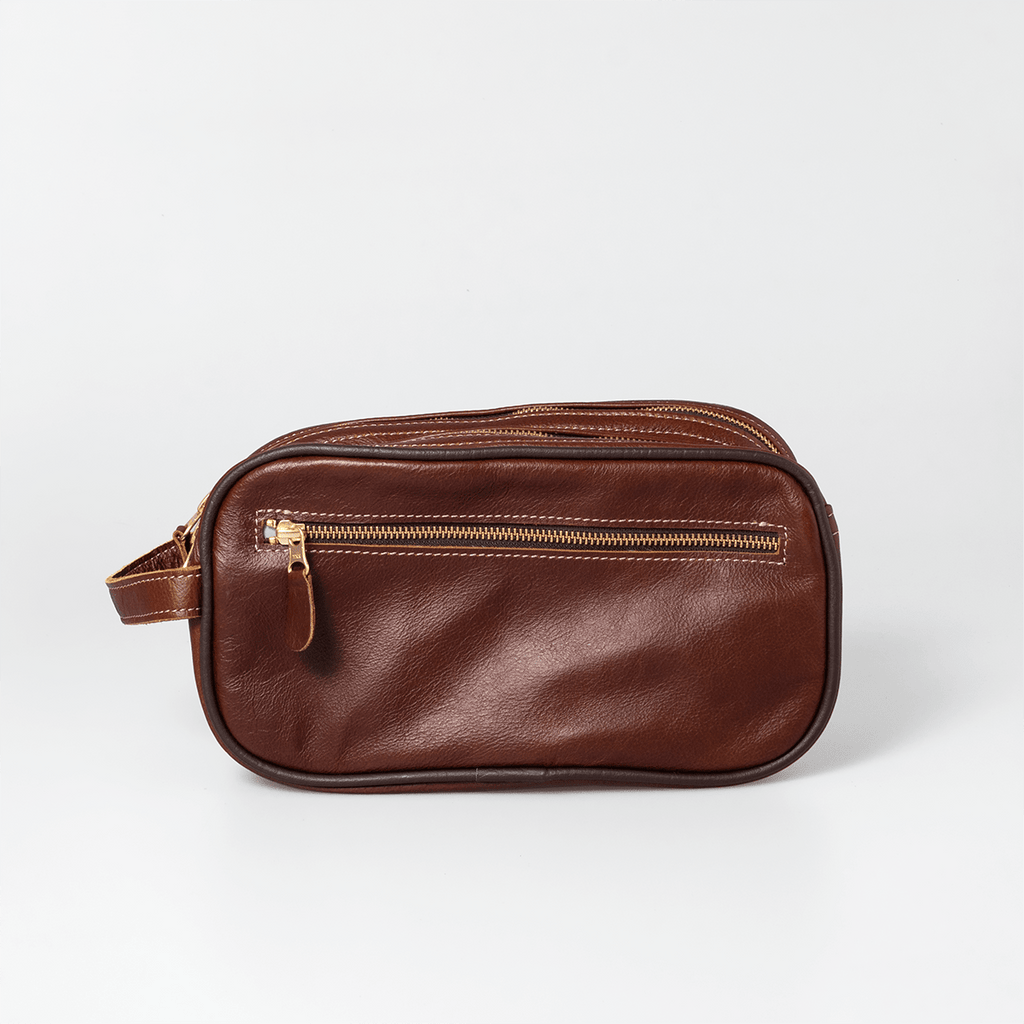 Thandana Womens Double Zip Vanity Leather Case - KaryKase