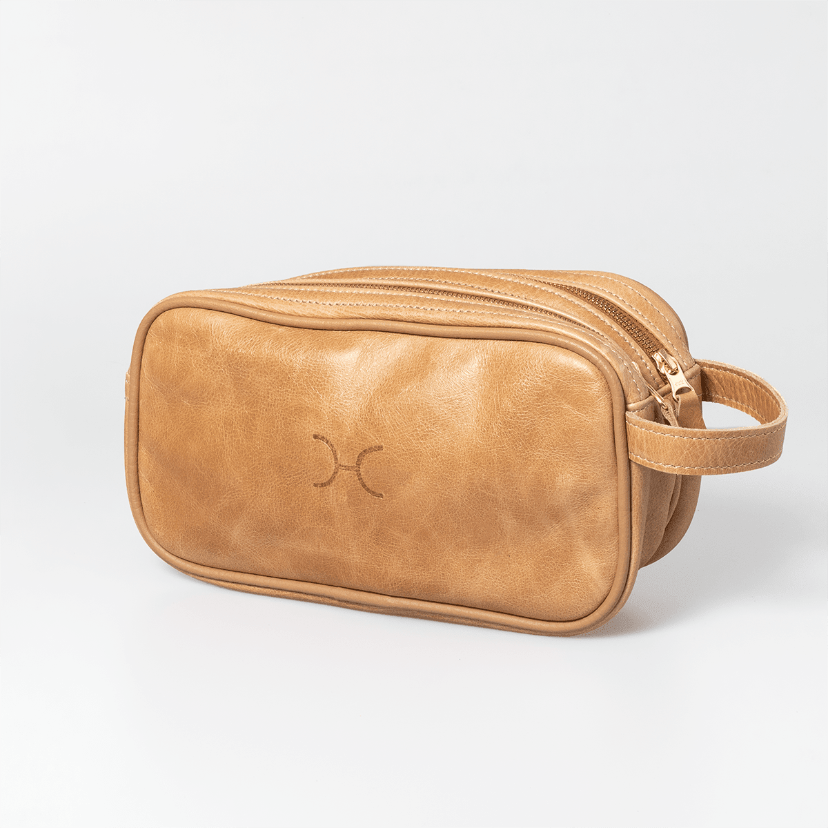 Thandana Womens Double Zip Vanity Leather Case - KaryKase