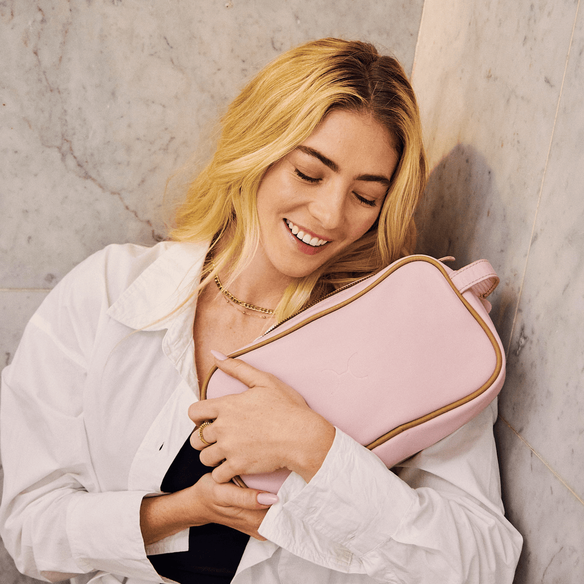 Thandana Womens Double Zip Vanity Leather Case - KaryKase